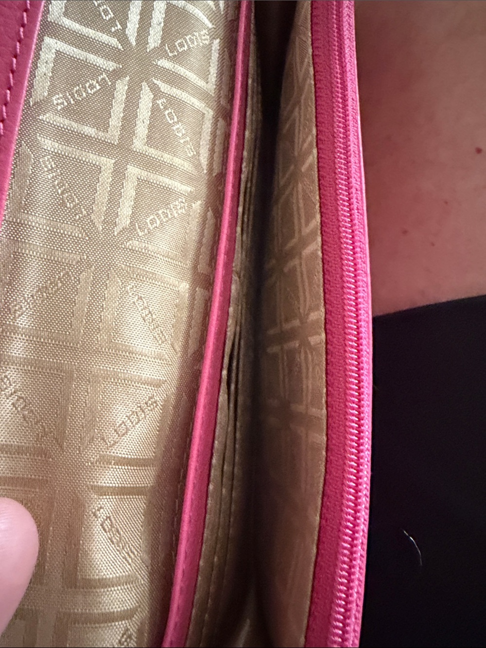 Lodis Hot Pink Genuine Leather Continental Wallet with Gold Button NEW - Picture 6 of 6